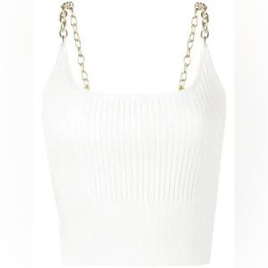 Genevieve chain-link strap top